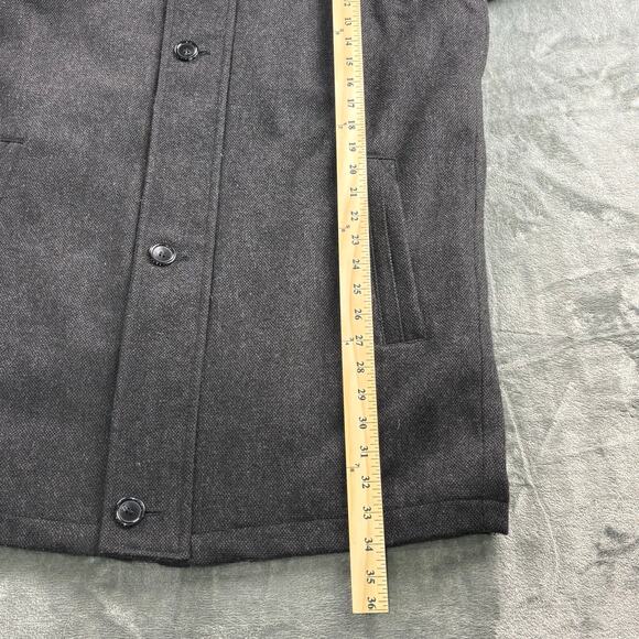 Joseph Abboud Coat Men’s M Wool Blend Jacket Formal Button Up Double Zip Gray - Picture 11 of 13